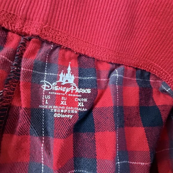 Disney Parks Women's Mickey Mouse Red Plaid Cotton 2PC Set Pajamas Large - Picture 10 of 13
